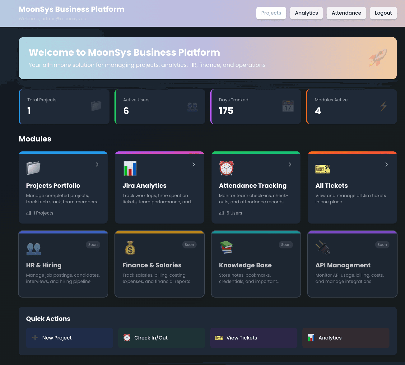 MoonSys Business Platform