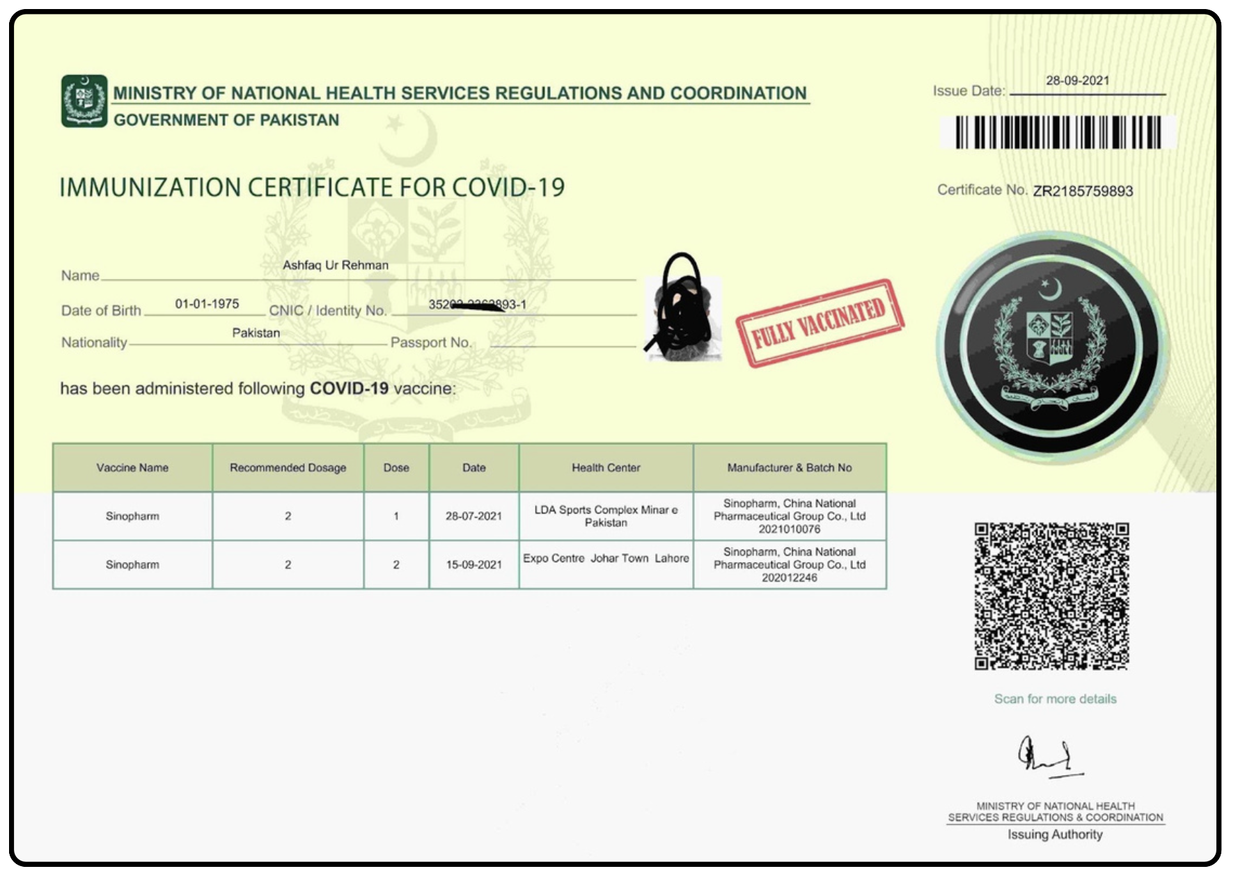 COVID Vaccination Card Digitization (Python) - Project thumbnail