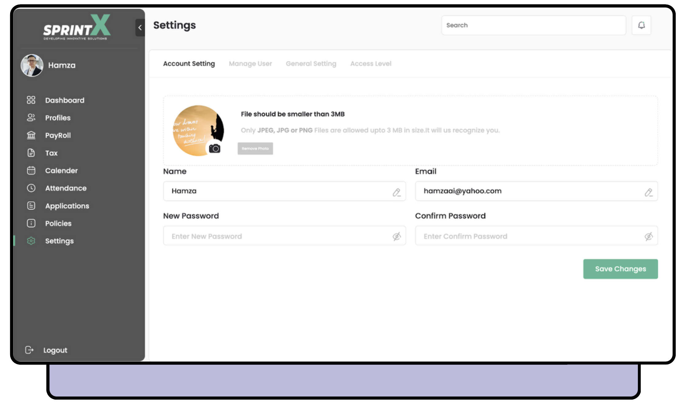 SPRINTX ERP System - Project thumbnail